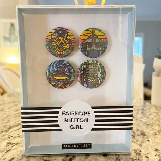 Magnet Set: Fairhope Stained Glass (Deluxe)