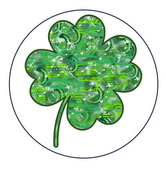 St. Patrick’s Day Four Leaf Clover Mini Button