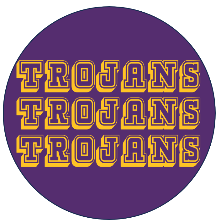 Hometown Series - Daphne Trojans Button