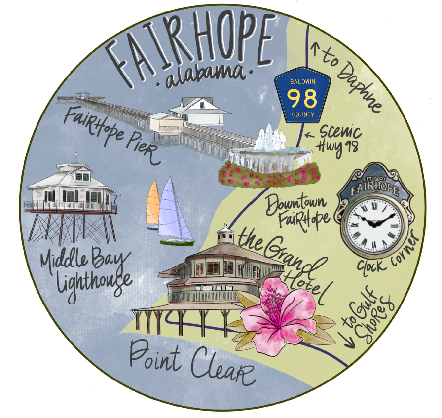 Magnet: Fairhope Map